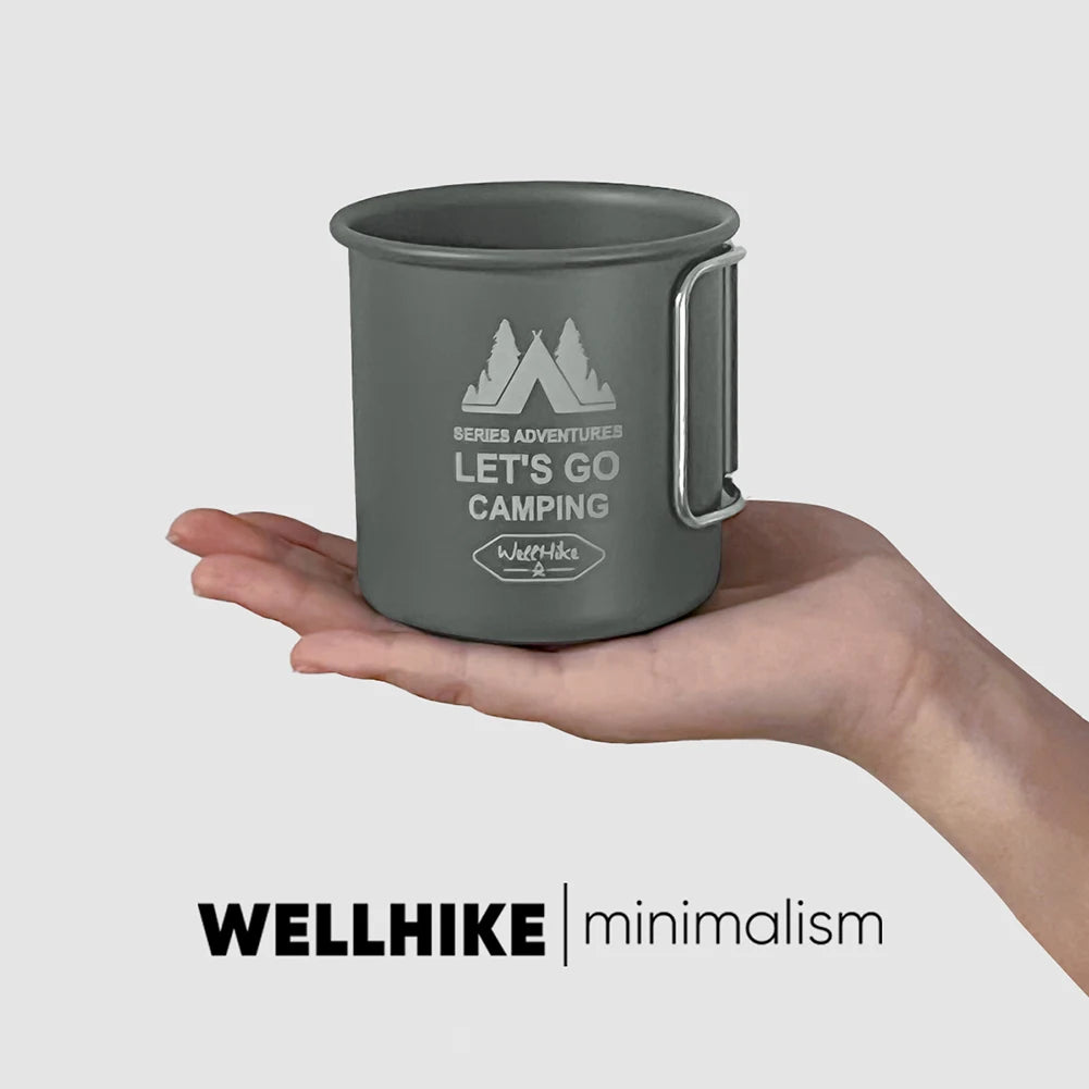 300ML Camping Mug Aluminium Alloy Folding Cup Nature Hike Mug Ultra-Light Camping Travel Water Cup Outdoor Camping Cookware