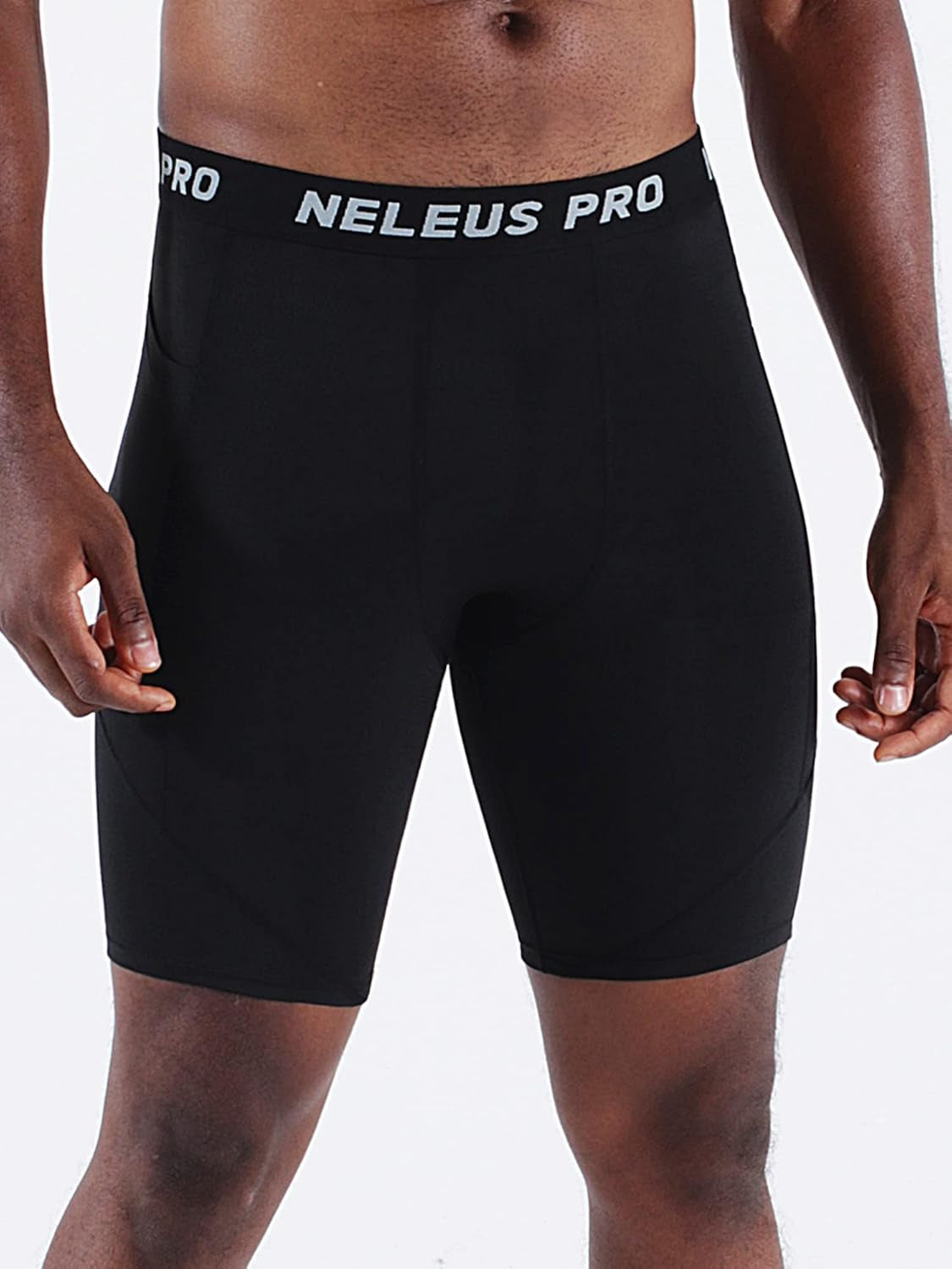 Men'S 3 Pack Running Compression Shorts with Pockets