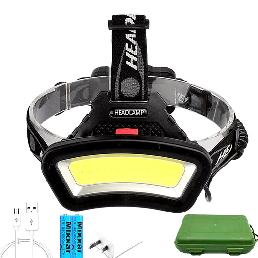 Z20 Lighting Distance Wide Angle COB LED Headlight Use 2X18650 Battery Led Headlamps USB Rechargeable Lantern for Outdoor Hiking