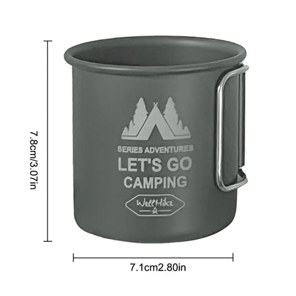 300ML Camping Mug Aluminium Alloy Folding Cup Nature Hike Mug Ultra-Light Camping Travel Water Cup Outdoor Camping Cookware