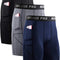 Men'S 3 Pack Running Compression Shorts with Pockets